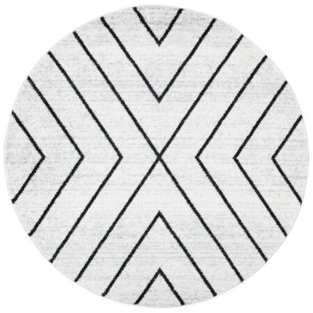 Safavieh 6 x 6 ft. Adirondack Power Loomed Round Area Rug; Ivory & Grey ADR251A-6R